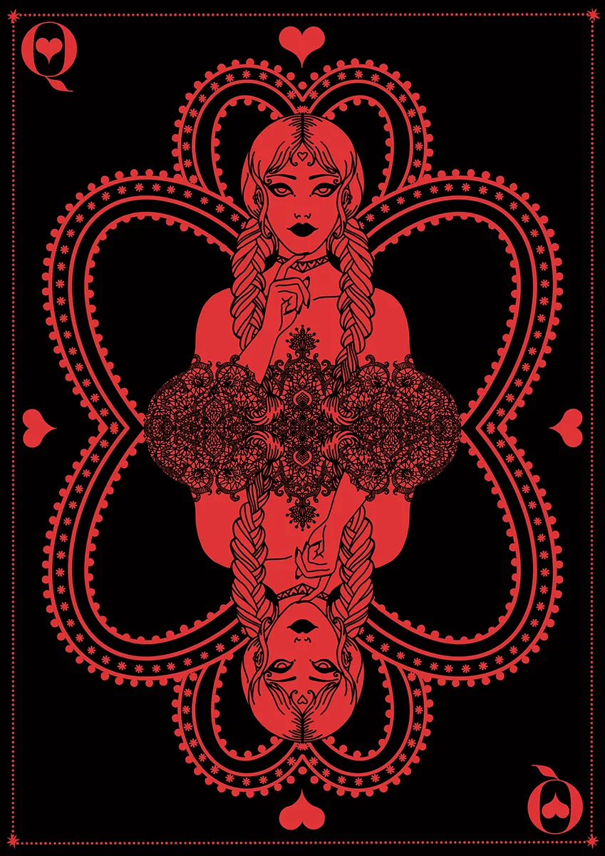 Queen Card Red Zosia Paszkiet